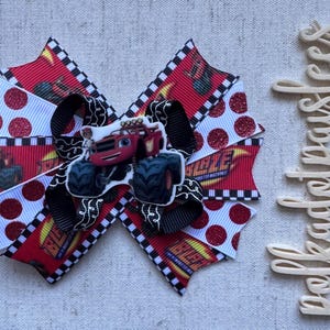 Blaze & The Monster Machine Hairbows- Blaze Hairbows- Blaze Hairbow- Blaze Bow- Blaze Bows- Monster Machine Hairbow- Monster Machine Bows-