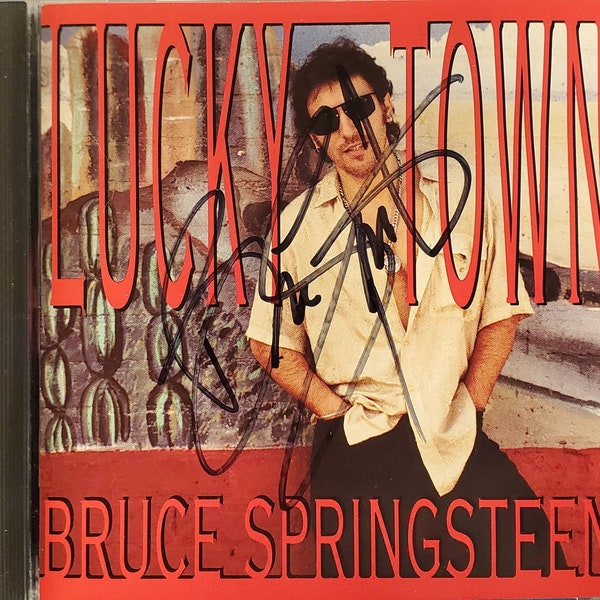 Bruce Springsteen Lucky Town CD Hand ondertekend gesigneerd door Bruce Springsteen W/LOA