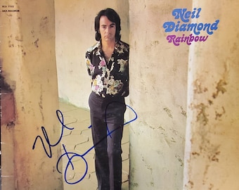 Neil Diamond Rainbow LP Record Album Hand Signed Autograph by Neil Diamond w/LOA