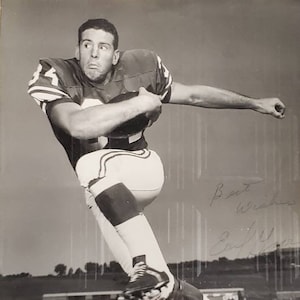 1960&#39;s Earl Gros Philadelphia Eagles NFL Champion Autographed 8&quot;x10&quot; Framed Photo w/ COA