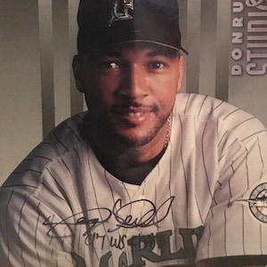 Gary Sheffield Signed Marlins Portrait 1997 Donruss 8x10 "XL Autogramm MLB Baseball Karte w / LOA."