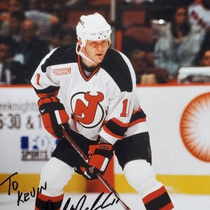John Madden New Jersey Devils NHL Hockey Hand Signed Autograph 8&quot;x10&quot; Photo w/LoA & Hologram