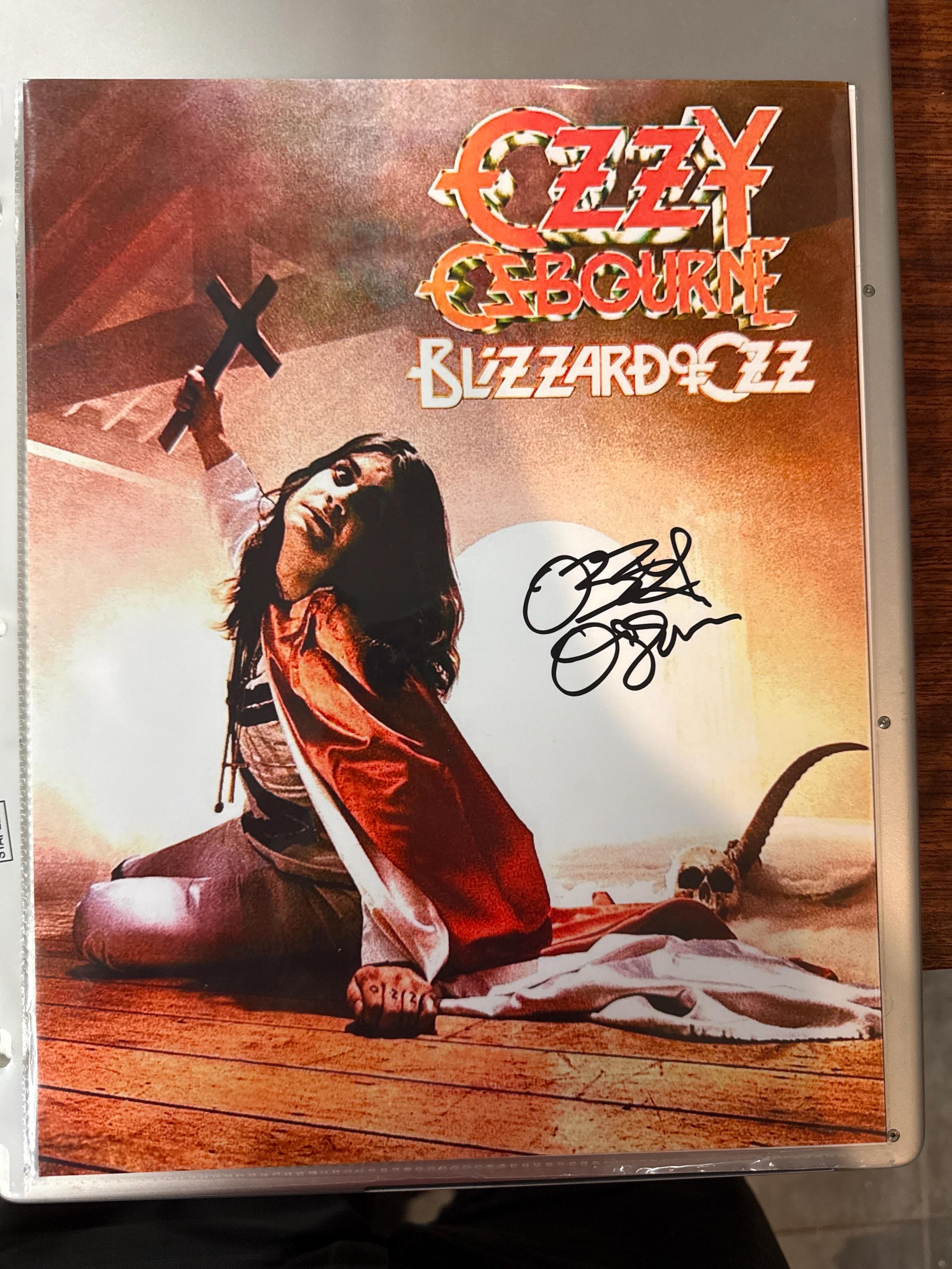 Ozzy Osbourne "Blizzard Of Oz" 8.5"x11" Photo Hand Signed Autograph By Ozzy w/ LOA w/ Hologram