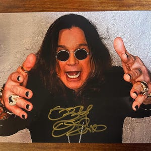 Ozzy Osbourne Live In Concert 8&quot;x10&quot; Photo Hand Signed Autograph By Ozzy w/ LoA w/ Hologram