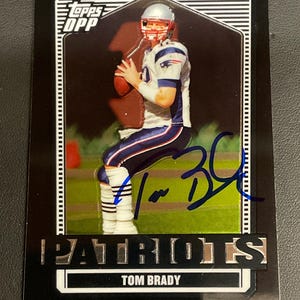 Tom Brady New England Patriot handsigniert auf Karte Topps DPP 2007 w/ LOA