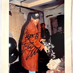 Bruce Willis (at Planet Hollywood Groundbreaking Ceremony 1991) Hand Signed Autographed 8&quot;x10&quot; Photo w/ LOA