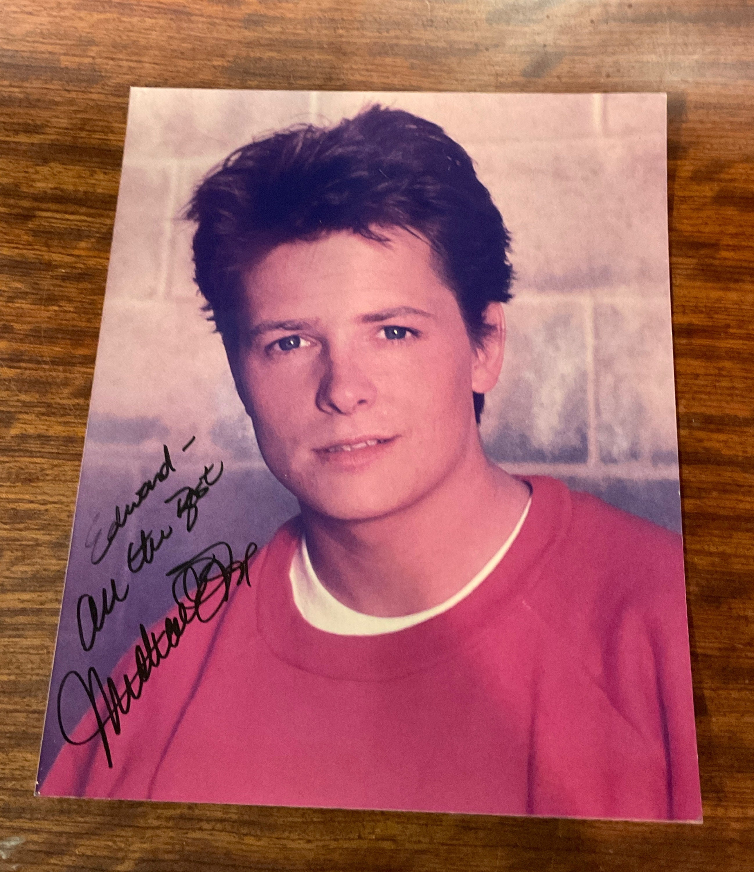 Michael J. Fox Autographed Photo: Family Ties & Back to the Future