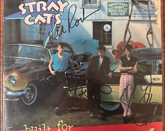 Stray Cats "Built for Speed" 3 copie autografate a mano da Brian Setzer, Lee Rocker e Slim Jim Phantom con LOA
