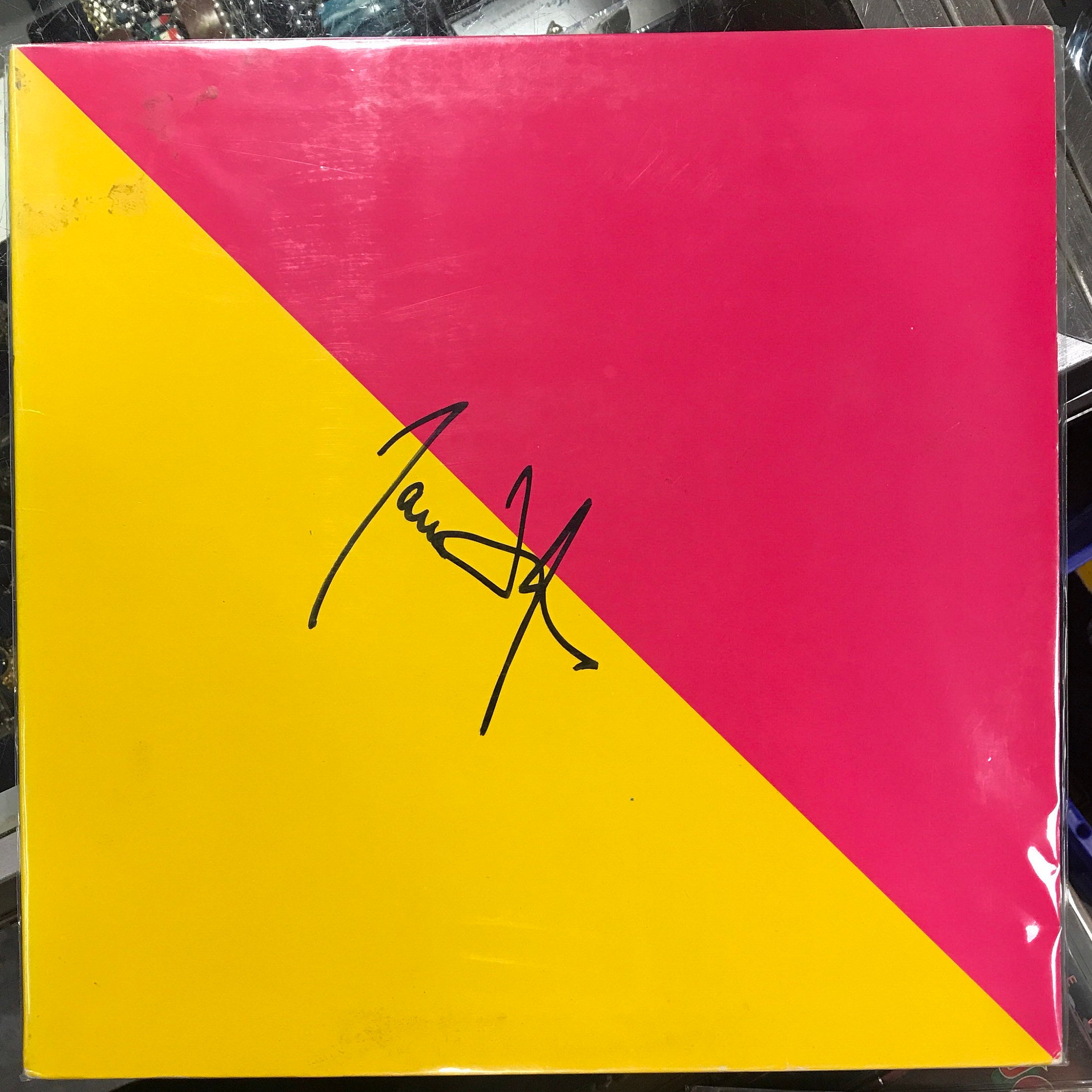 ジェームス・テイラー直筆サイン入りLPレコードアルバム「Flag」 - LOA 