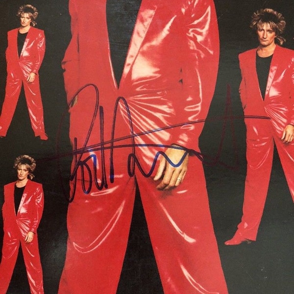 Rod Stewart autograph hand signed LP vinyl album Body Wishes