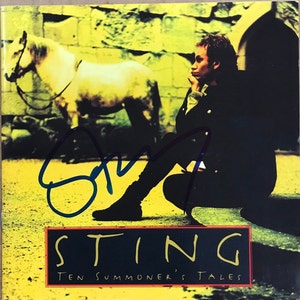 Sting &quot;Ten Summoner&#39;s Tales&quot; CD Hand-Signed Autographed by Sting in Blue Ink w/ LOA