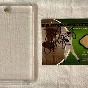 Alex Rodriguez Oberdeck Mariners #AR Ovation Ein Stück Geschichte Spiel-Verwendete Fledermaus Karte Handsigniert Handsigniert In Schwarzer Tinte w / LOA Hologramm