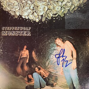 Steppenwolf Monster LP Record Album Hand Signed Autographed By John Kay in Blue Ink w/ LOA