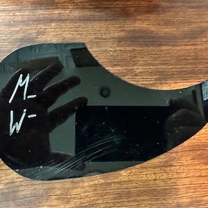 Morgan Wallen Autographed Black Pick guard Hand Signed In Silver Ink w/ LOA