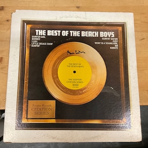 Best of the Beach Boys Autographed Album Beach Boys Hand Signed by Brian Wilson in Black Ink w/ LOA