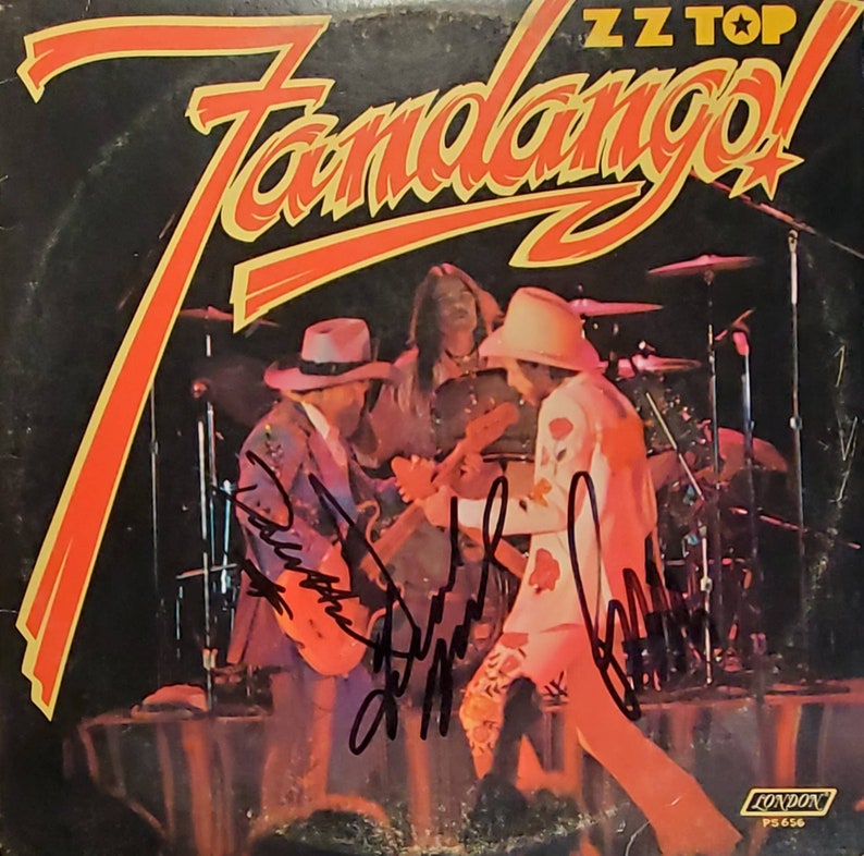 ZZ Top fandango Album Cover Hand Signed Autograph Etsy