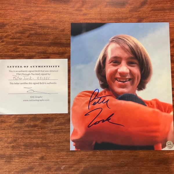 Peter Tork "The Monkees" Hand Signed Autographed 8"x10" Photo W/ LOA