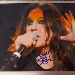 Ozzy Osbourne Live In Concert 8&quot;x10&quot; Photo Hand Signed Autograph By Ozzy w/ LoA w/ Hologram