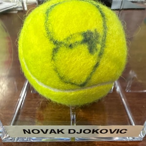 Novak Djokovic Hand Signed Autographed Wilson US OPEN #3 Tennis Ball with LOA and Hologram