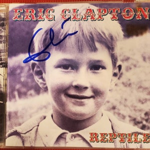 Album CD Erica Claptona „Reptile” z autografem Erica Claptona i LOA