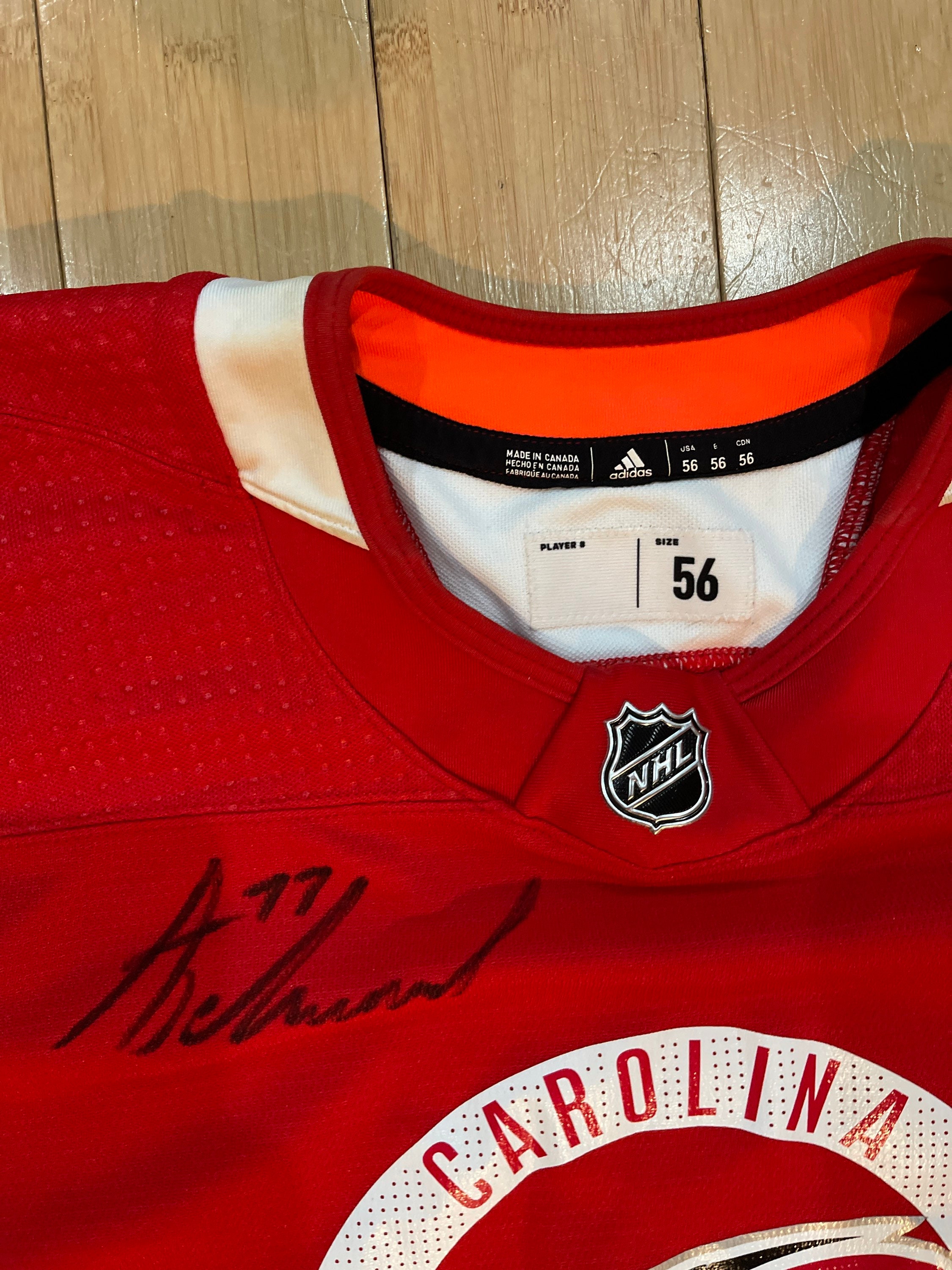 AHO SEBASTIAN Autographed Hurricanes Reverse Retro Adidas Jersey FANATICS -  Game Day Legends