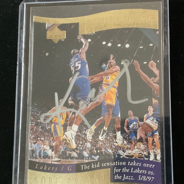 signed kobe bryant basketball card