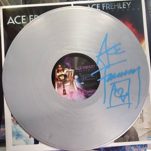 Ace Frehley &quot;Spaceman&quot; LP Record Album Hand Signed Autographed by Ace Frehley In Silver Ink w/ LOA