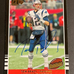 Tom Brady New England Patriots Handsigniert auf Karte Donruss H-1 2019 w/ LOA