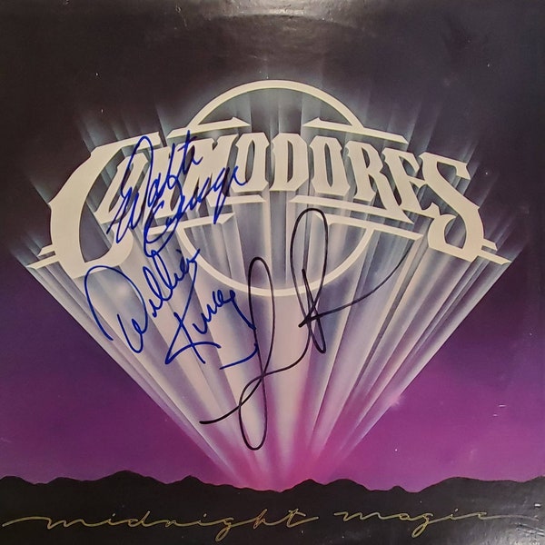 Commodores "Midnight Magic" Record Album 3x Hand Signed Autographed by Lionel Richie William "WAK" King & Walter Orange w/ LOA
