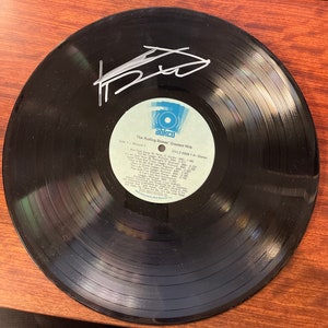 The Rolling Stones Greatest  Hits Record LP Album Hand Signed Autographed by Keith Richards In Silver Sharpie w/ LOA