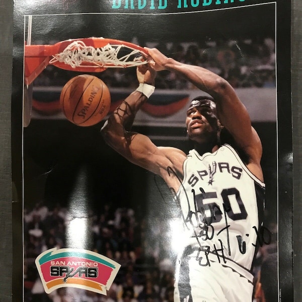 David Robinson Sean Elliot Doc Rivers 3x Hand Signed Autographed 8x11" Hoops 94' Photo San Antonio Spurs