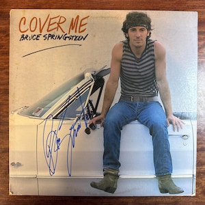 Bruce Springsteen &quot;Cover Me&quot; Autographed Lp Album Record Hand Signed by Bruce Springsteen w/ LOA