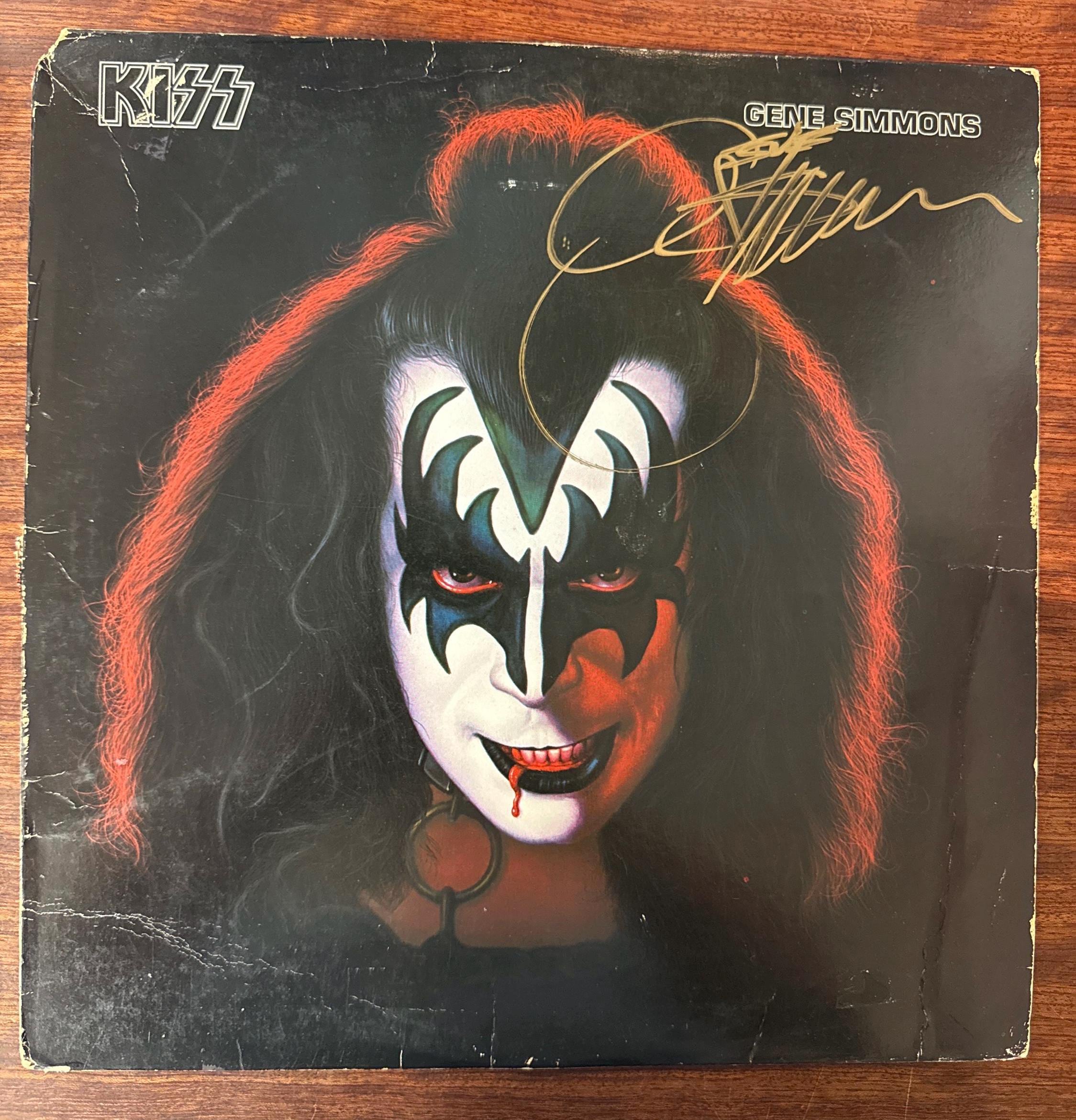 KISS Gene Simmons Autographed Record Album, Original Pressing (LOA