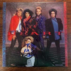 Heart Self Titled Record Album 3x Hand Signed Autographed by Ann & Nancy Wilson, Howard Leese w/ LOA
