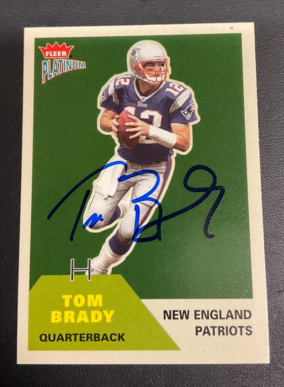 Tom Brady Autographed 2002 Fleer Platinum Card: New England