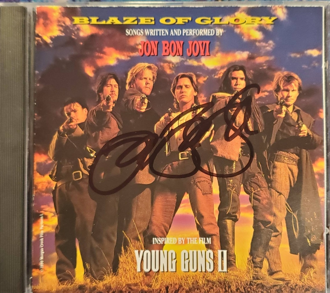 Jon Bon Jovi Blaze of Glory/young Guns II CD Hand Signed Etsy
