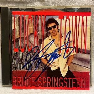 Bruce Springsteen Lucky Town CD Hand Signed Autographed by Bruce Springsteen W/ LOA