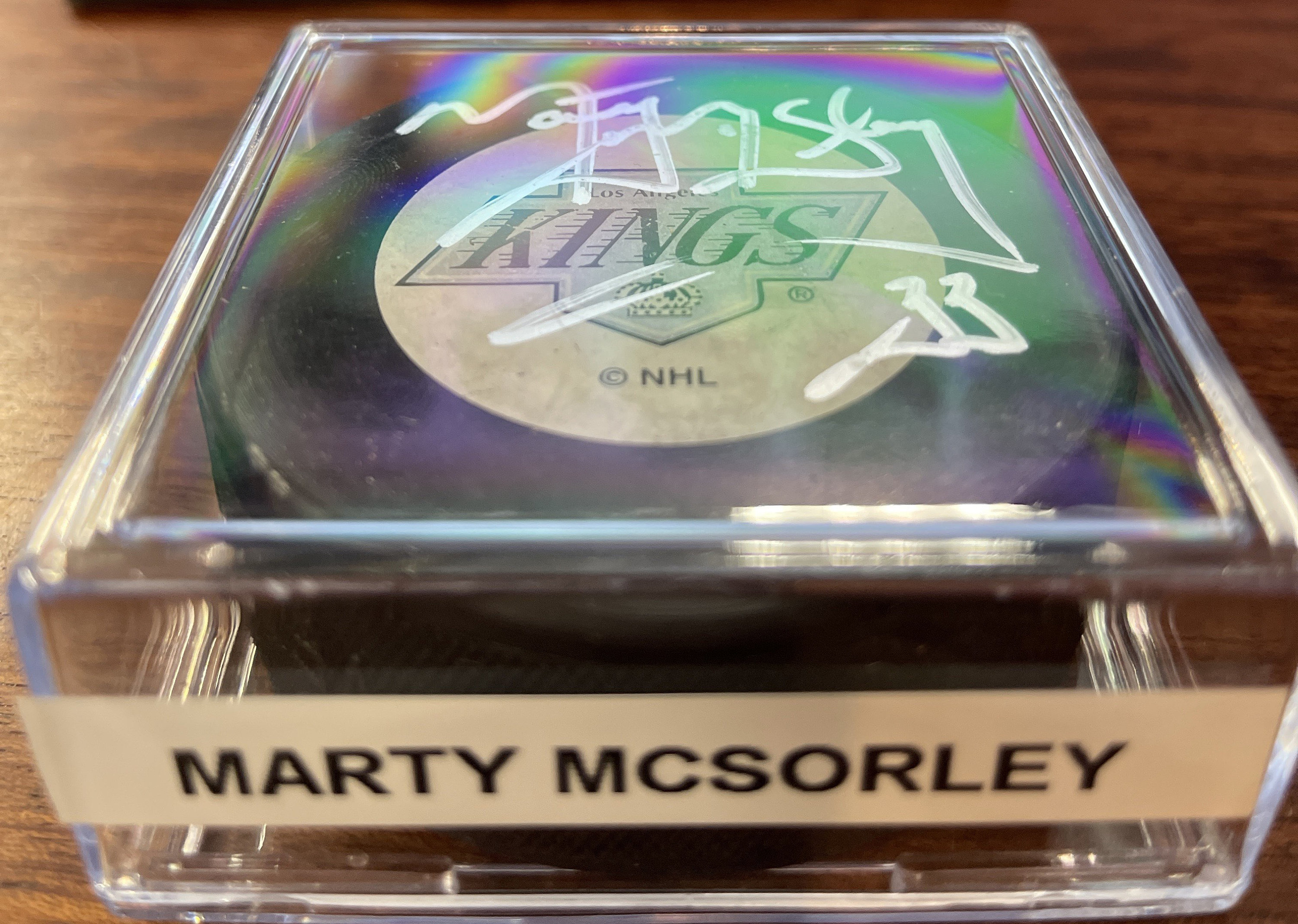 Los Angeles Kings Marty Mcsorley Official Black Old Time Hockey