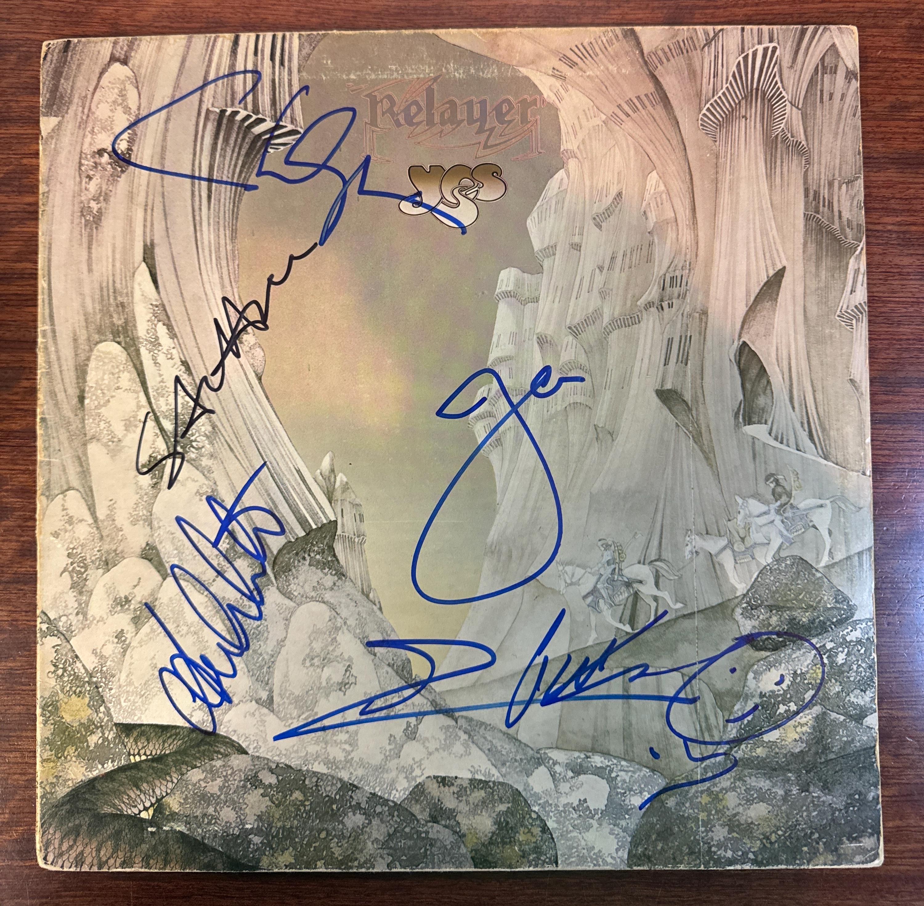 Signed Yes Relayer Album: Autographed by Anderson, Howe, Moraz