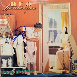 REO Speedwagon Good Trouble ~ Kevin Cronin ~ Record Album Autographed Hand Signed In Blue Sharpie w/ LOA