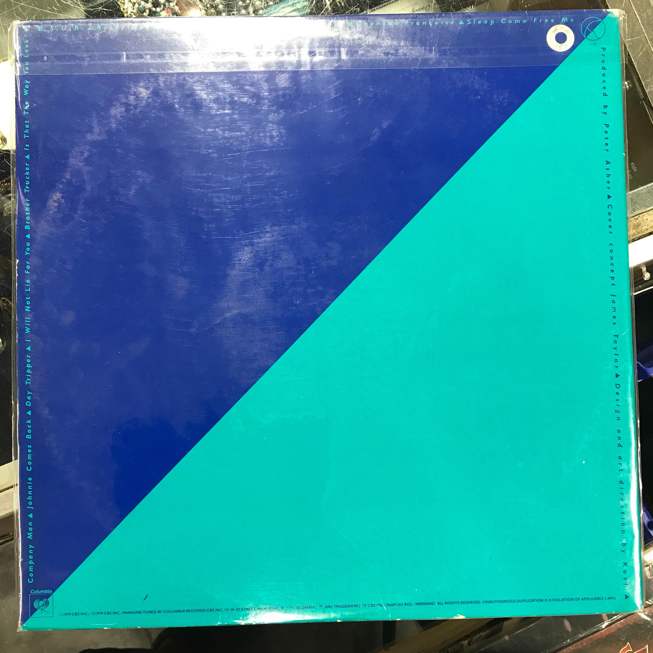 ジェームス・テイラー直筆サイン入りLPレコードアルバム「Flag」 - LOA 