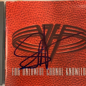 Van Halen &quot;For Unlawful Carnal Knowledge&quot; CD Hand-Signed Autographed by Sammy Hagar in Blue Ink w/ LOA
