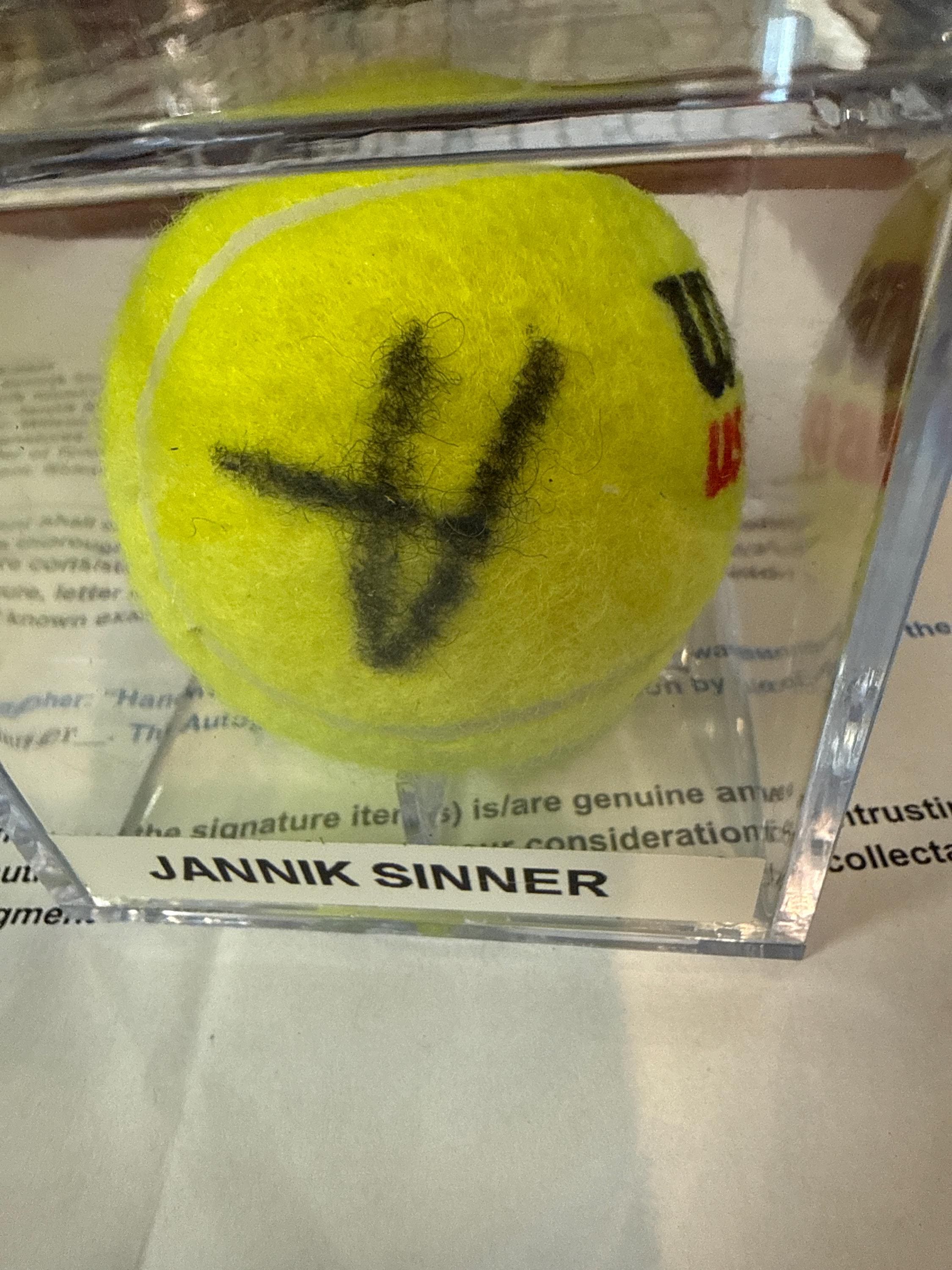 Jannik Sinner Signed US Open Tennis Ball With LOA & Hologram - Etsy