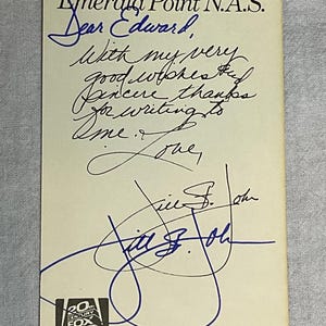 Jill St. John - First Bond Girl - Due cartoline autografate e firmate a mano da 3,5" x 5,5" con LOA