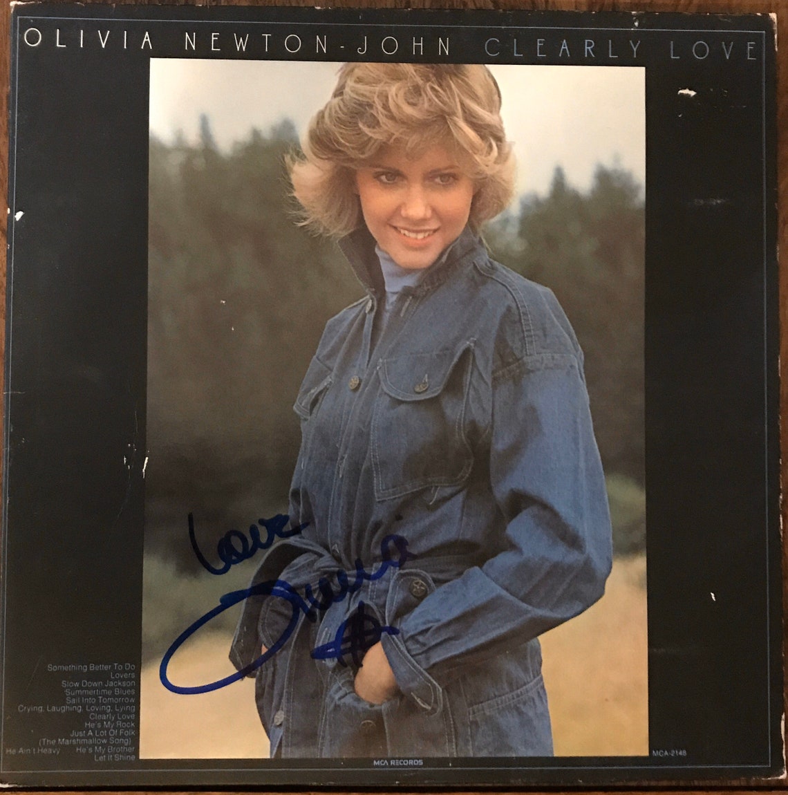 Olivia Newton John Clearly Love Record Album Hand Etsy