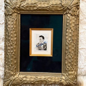 Dédicace à Frank Sinatra : souvenirs encadrés avec lettre d'assurance