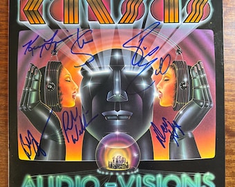 Álbum LP "Audio-Visions" de Kansas: 6 copias firmadas a mano con LOA