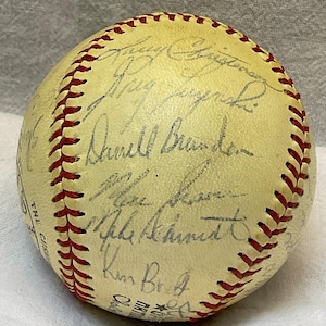 Philadelphia Phillies 1973 COMPLETE TEAM Multi-Signed Autographed Official National League Baseball w/ LOA