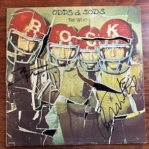 The Who Pete Townshend & Roger Daltrey &quot;Odds and Sods&quot; LP Record Album 2x Hand Signed Autographed By  w/ LOA