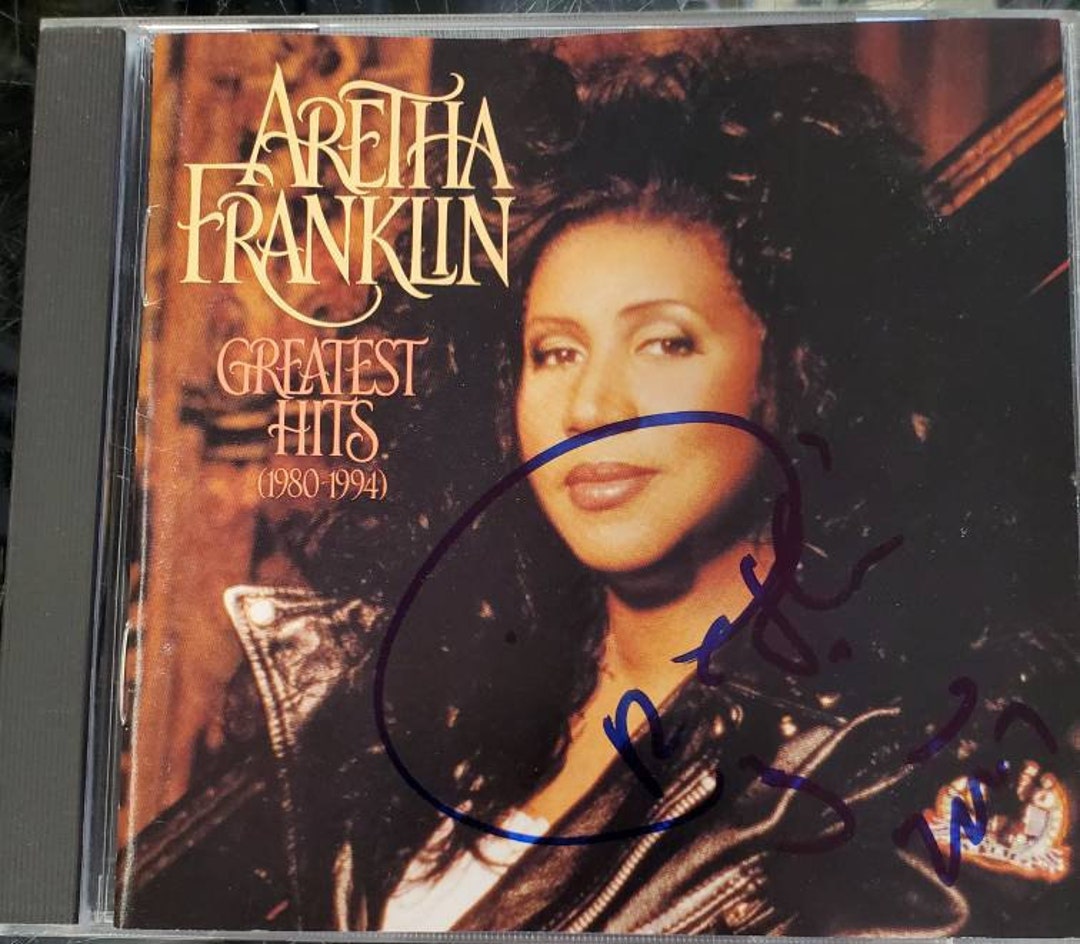 Aretha Franklin Greatest Hits 1980-1994 CD Hand Signed Autographed